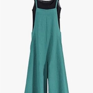 Teal Sleeveless Jumpsuit
